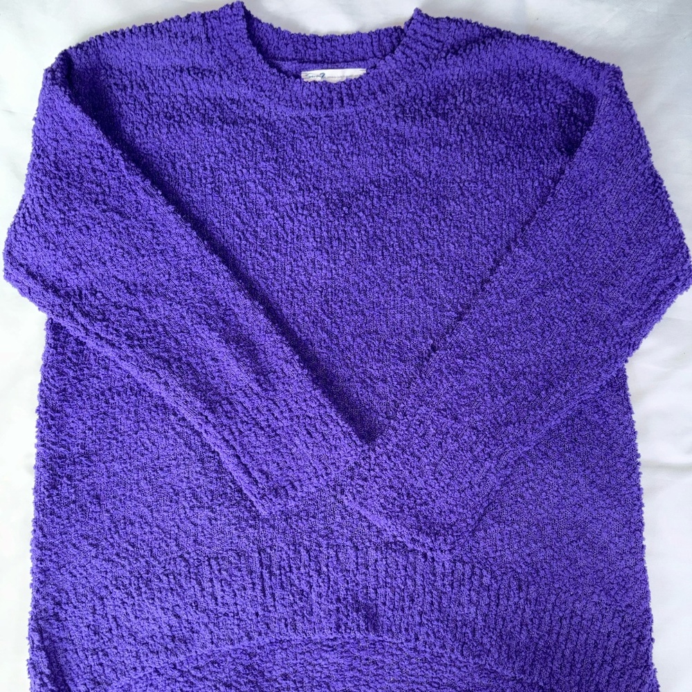 NWT Seven7 Boucle/Popcorn Hi-Low Hem Sweater